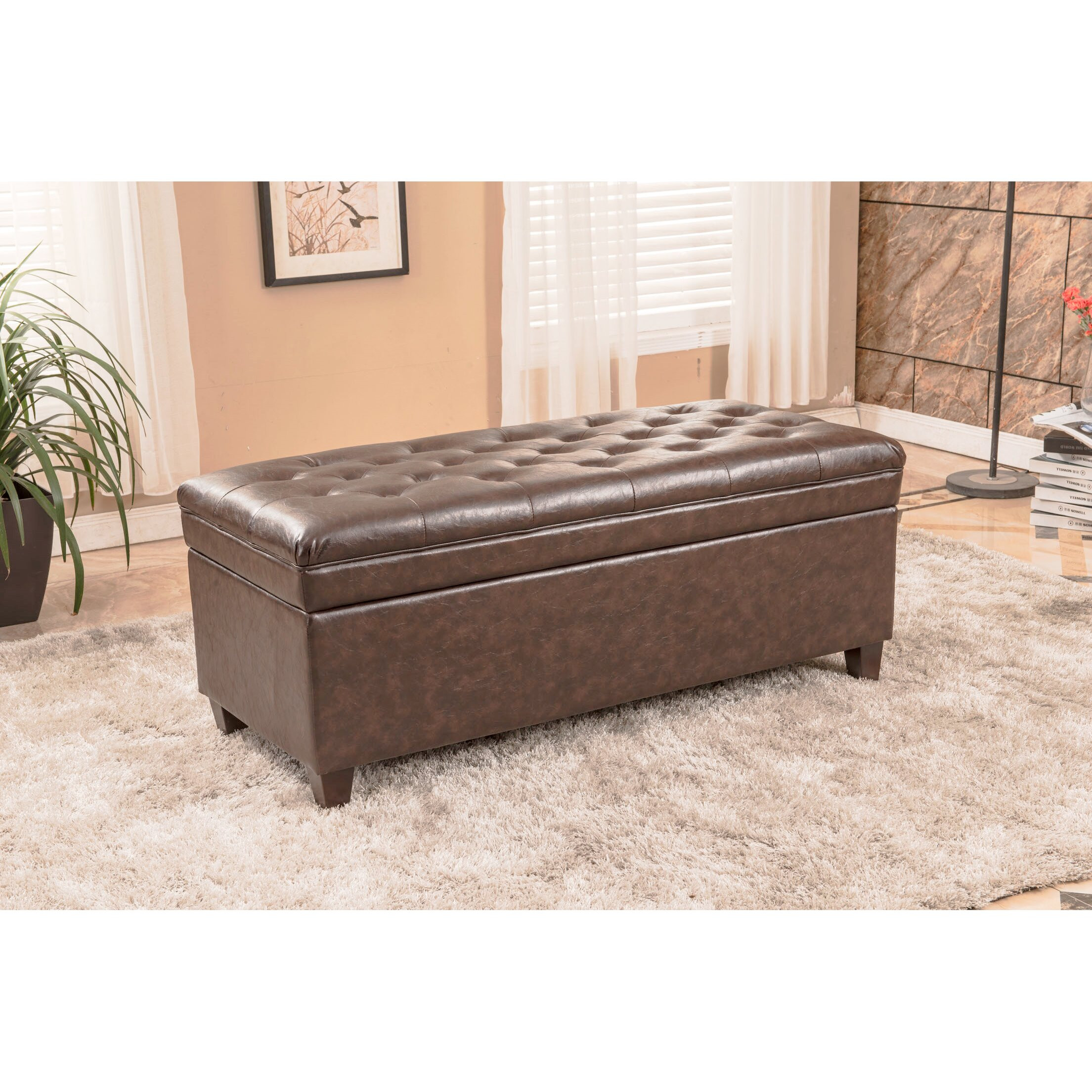 Upholstered Storage Bedroom Bench
 Bellasario Collection Upholstered Storage Bedroom Bench