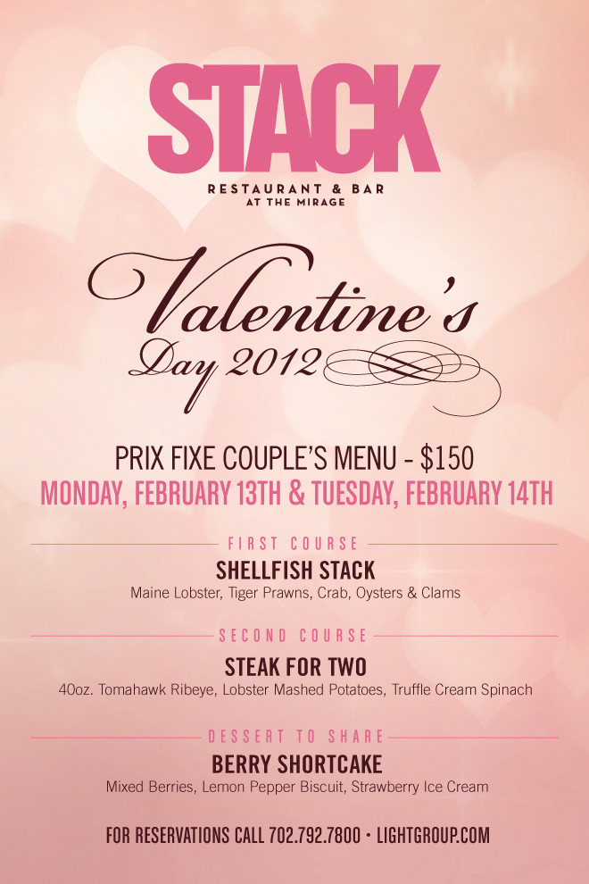 Valentine Day Dinner Menu
 Valentine Day