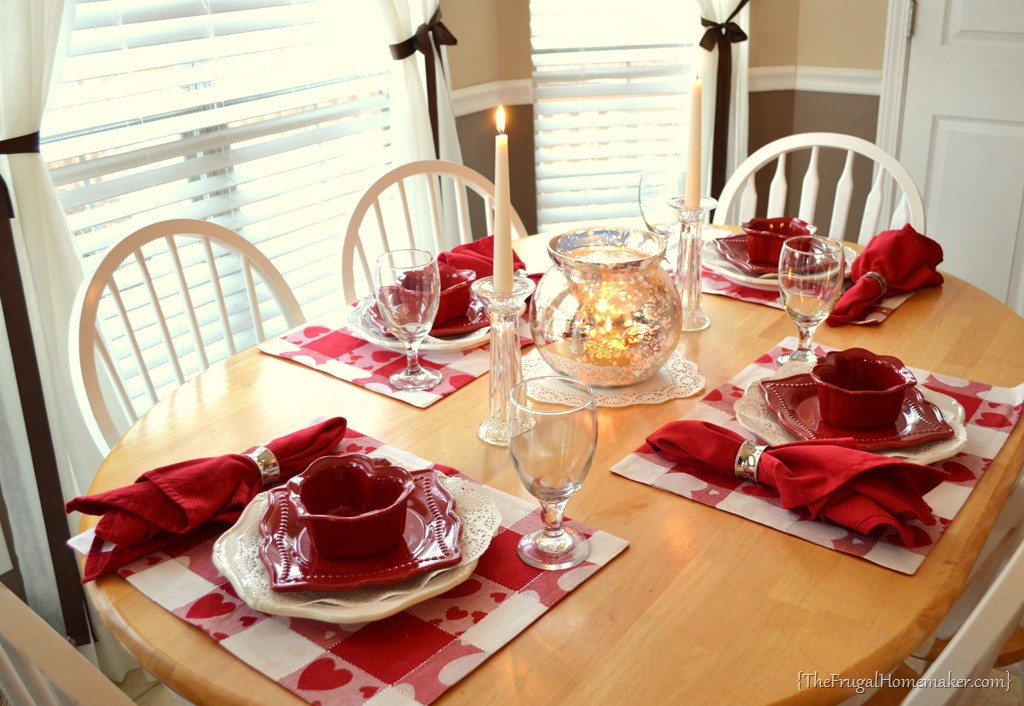 Valentine Dinners At Home
 Valentine’s Day Tablescape Valentine tablesetting