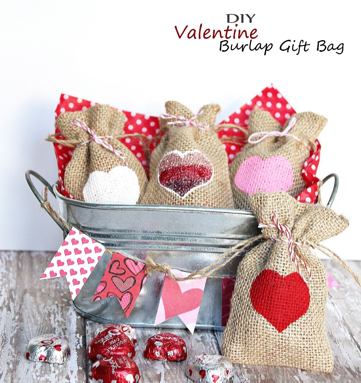 Valentine Gift Bag Ideas
 Valentine Burlap Gift Bag – Easy Homemade Holiday Kid