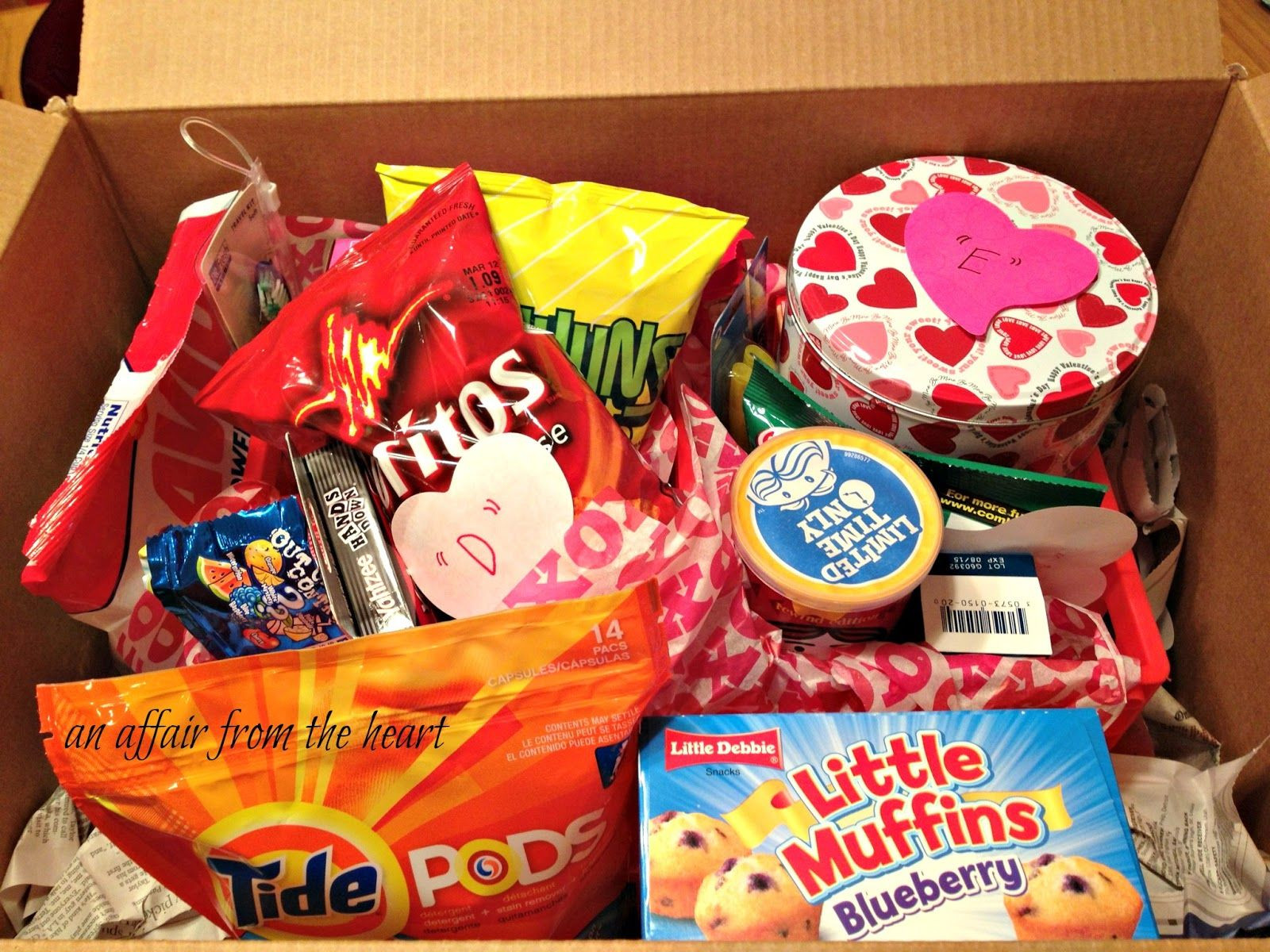 Valentine Gift Ideas For College Son
 College Care Package Valentine Style change it up for