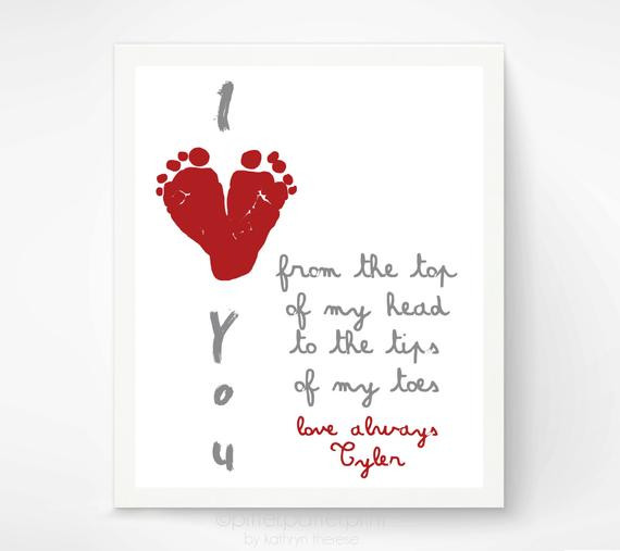Valentine Gift Ideas For Grandparents
 Valentines Day Gift for New Dad Gift for by PitterPatterPrint