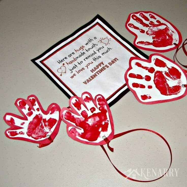 Valentine Gift Ideas For Grandparents
 Kid s Valentine Card Idea Sending a Long Distance Hug