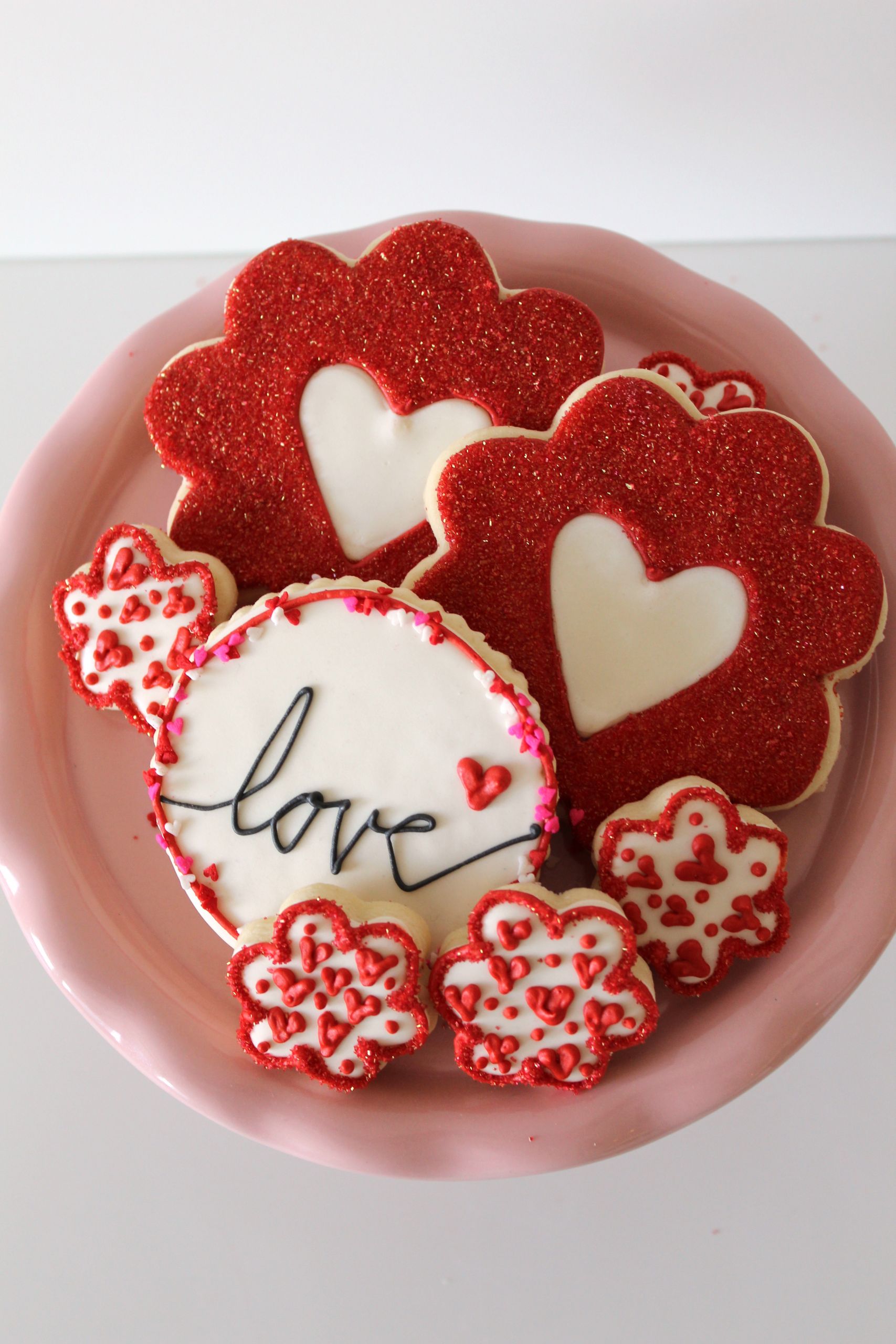 Valentine Sugar Cookies
 Heart Themed Decorated Cookies for Valentine’s Day