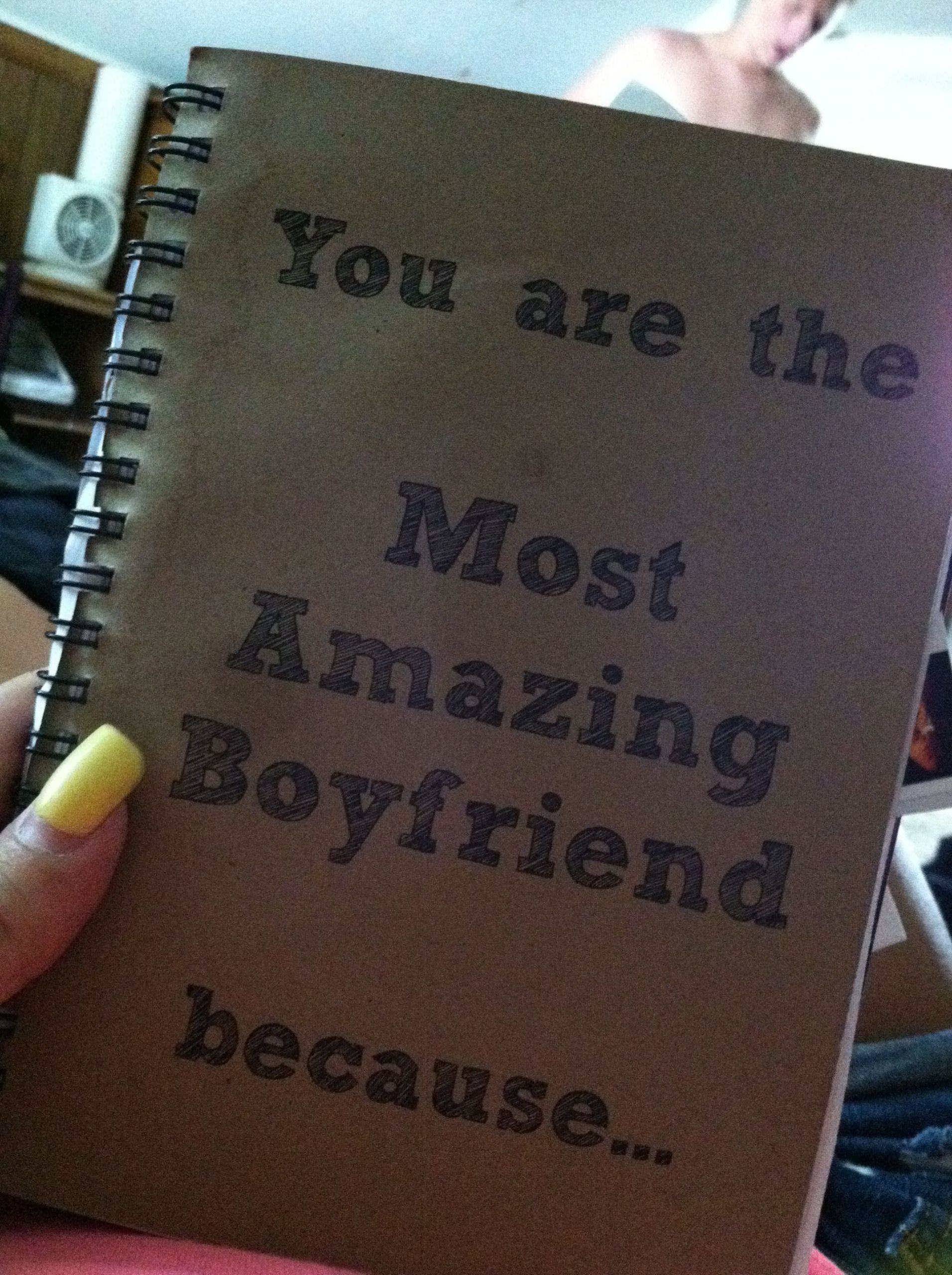 Valentine'S Day Gift Ideas For Boyfriend
 Bought the notebook off etsy and you can lined or