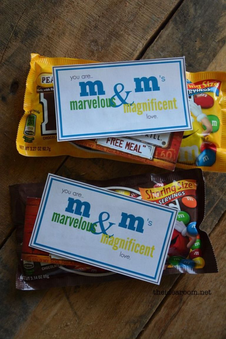 Valentine'S Day Treats &amp; Diy Gift Ideas
 m&m printable t tag