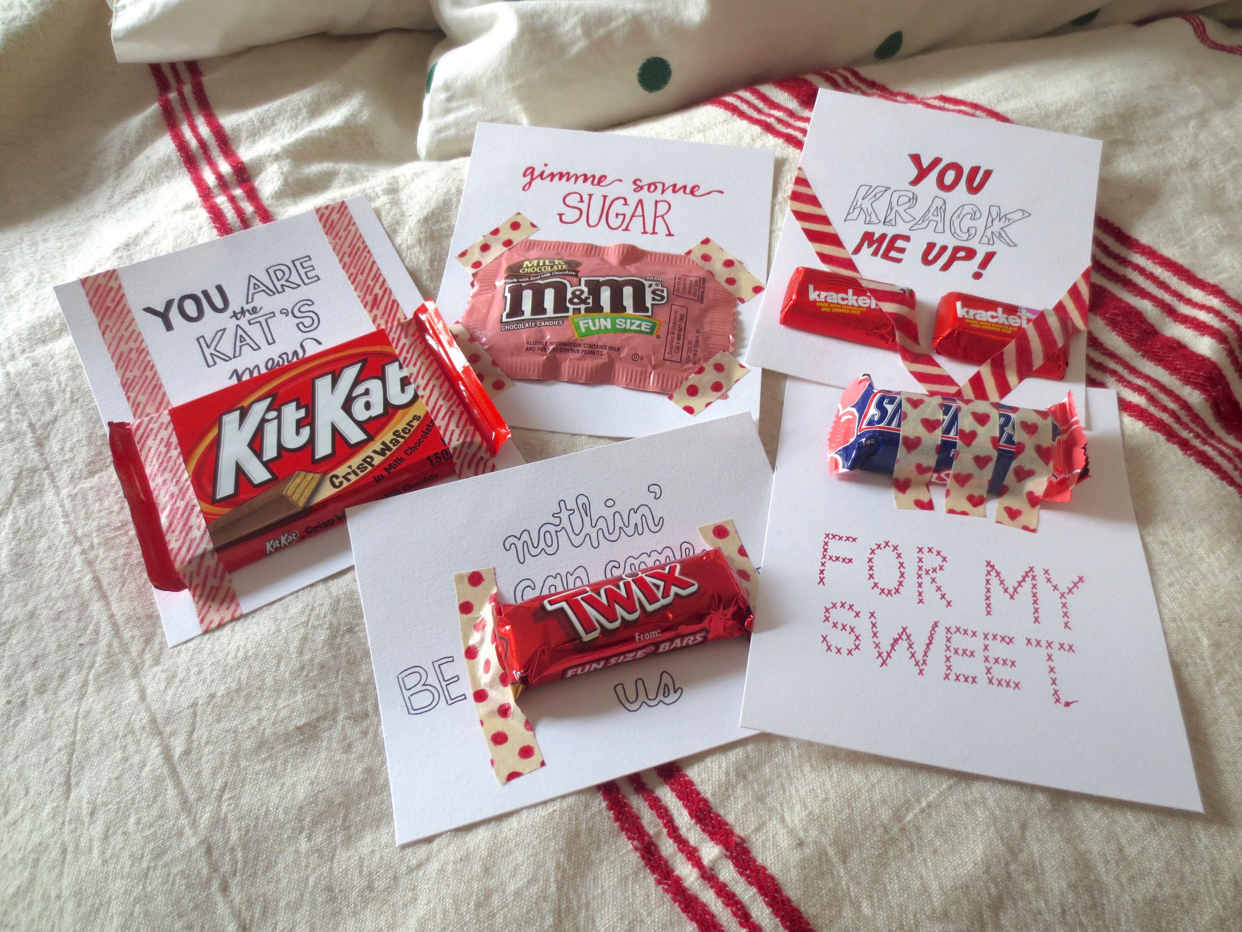 Valentines Day Candy Cards
 what mariel made diy valentine’s candy pun cards