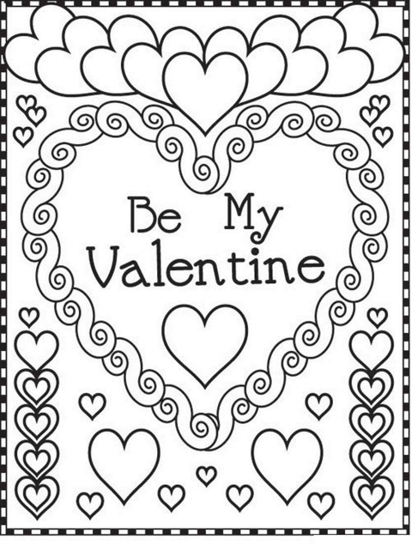 Valentines Day Coloring Pages For Kids
 Valentines Coloring Pages Happiness is Homemade