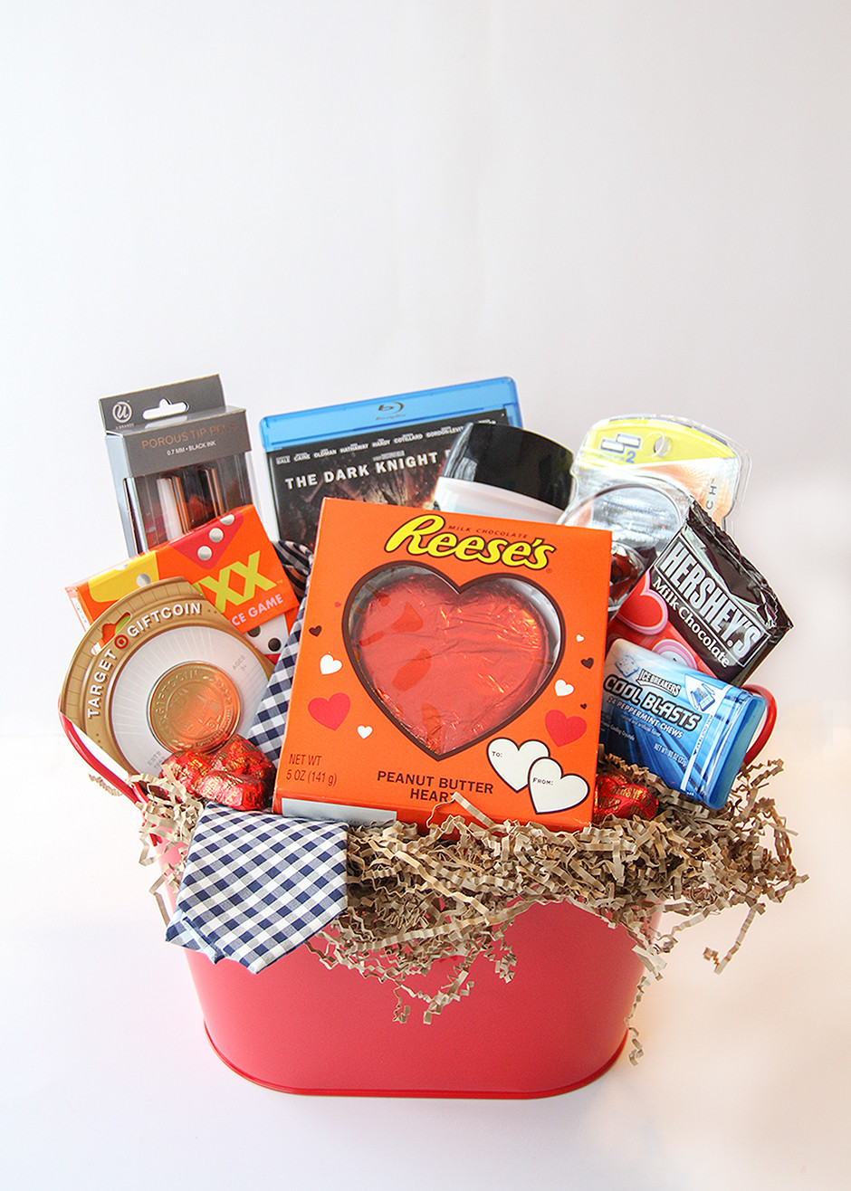 Valentines Gift Basket Ideas For Him
 Valentine s Day Gift Basket For Him Busy Mommy