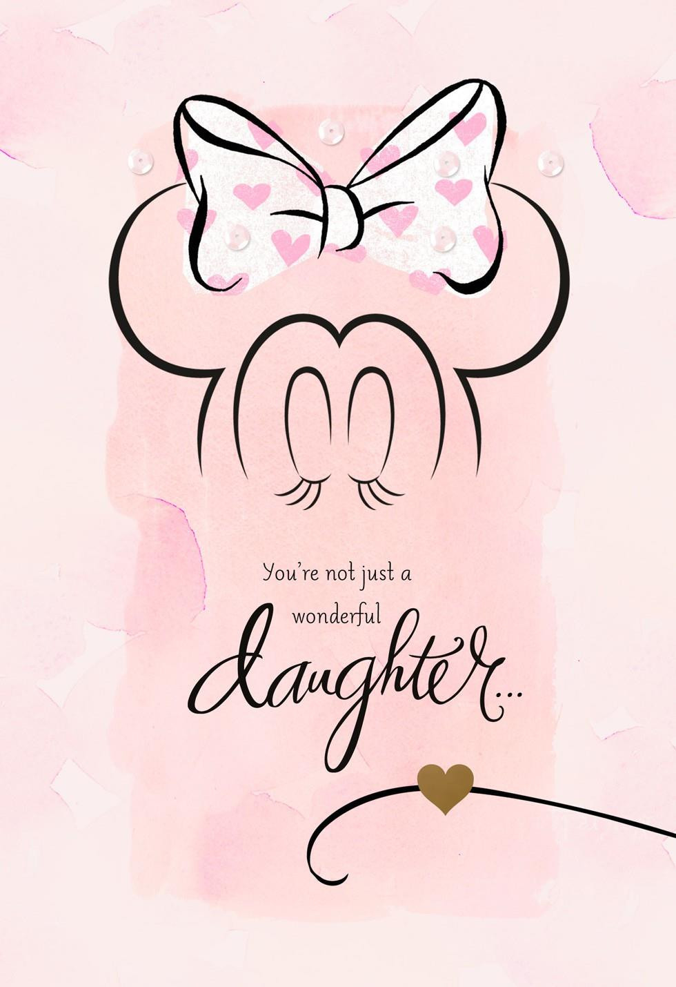 Valentines Gift Ideas For Daughter
 Minnie Mouse Valentine s Card for Daughter Greeting