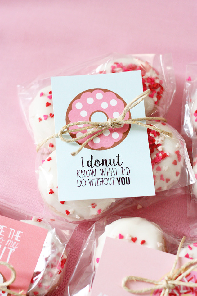 Valentines Gift Ideas Pinterest
 Valentine Donut Printables Eighteen25