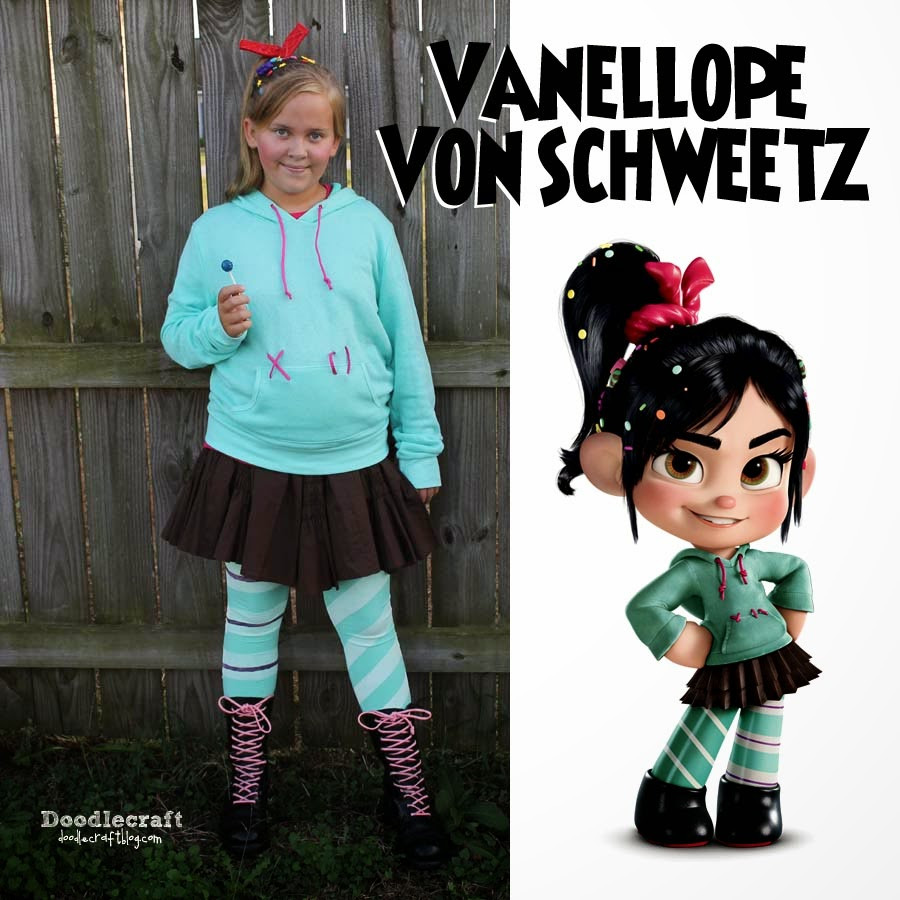 Vanellope Von Schweetz Costume DIY
 25 Homemade Teen Cosplay Costume Ideas Round Up