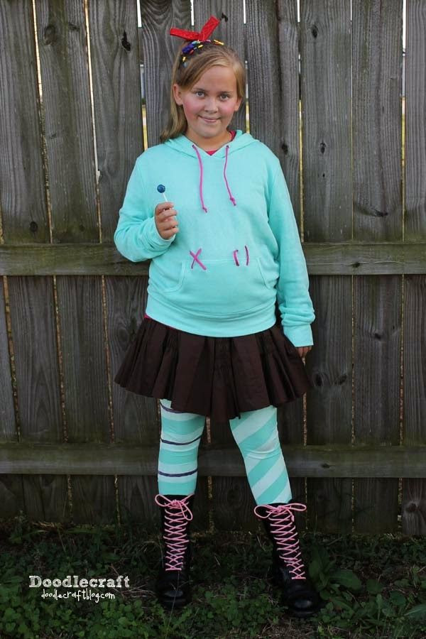 Vanellope Von Schweetz Costume DIY
 Vanellope Von Schweetz Cosplay Halloween Costume DIY