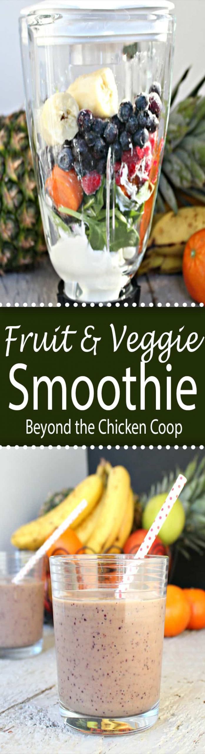 Veg And Fruit Smoothies
 Smoothie with Fruit and Veggies Beyond The Chicken Coop
