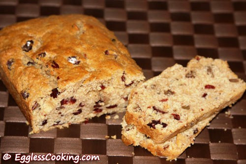 Vegan Quick Bread Recipe
 Vegan Cranberry Nut Quick Bread using Flax Seed Meal