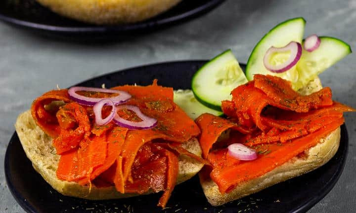 Vegan Smoked Salmon
 Vegan smoked salmon carrot lox • Ve Eat Cook Bake