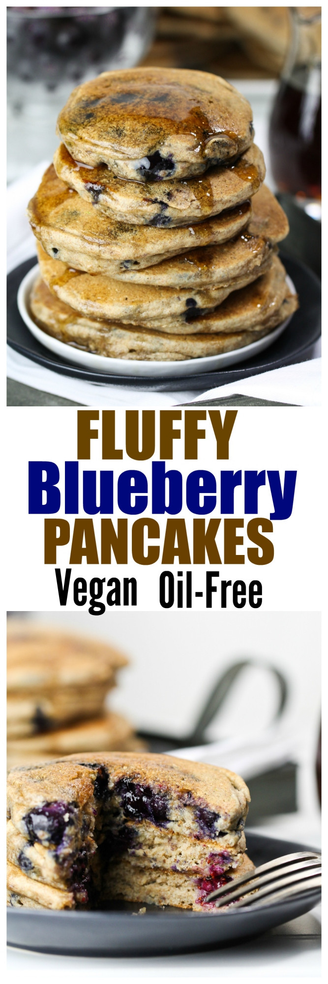 Vegan Spelt Pancakes
 Fluffy Vegan Spelt Blueberry Pancakes