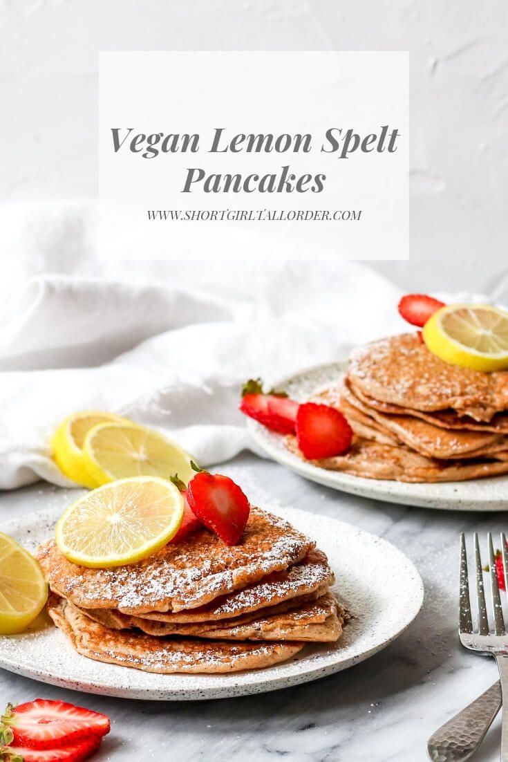 Vegan Spelt Pancakes
 Vegan Lemon Spelt Pancakes with fresh lemons and