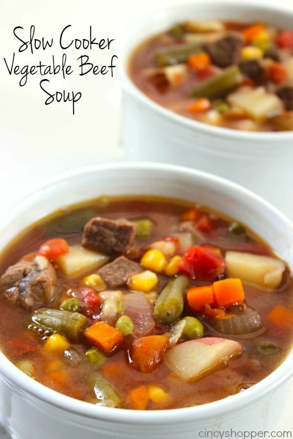 Vegetable Beef Soup Recipes Slow Cooker
 Slow Cooker Ve able Beef Soup CincyShopper