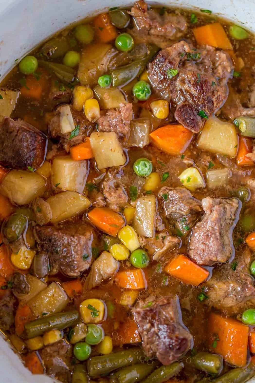 Vegetable Beef Soup Recipes Slow Cooker
 Slow Cooker Ve able Beef Soup Dinner then Dessert