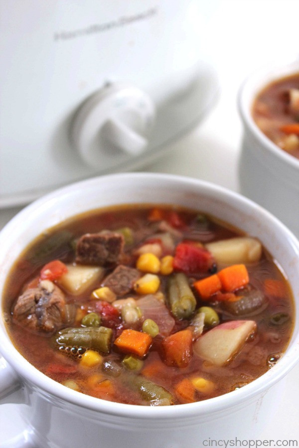 Vegetable Beef Soup Recipes Slow Cooker
 Slow Cooker Ve able Beef Soup CincyShopper