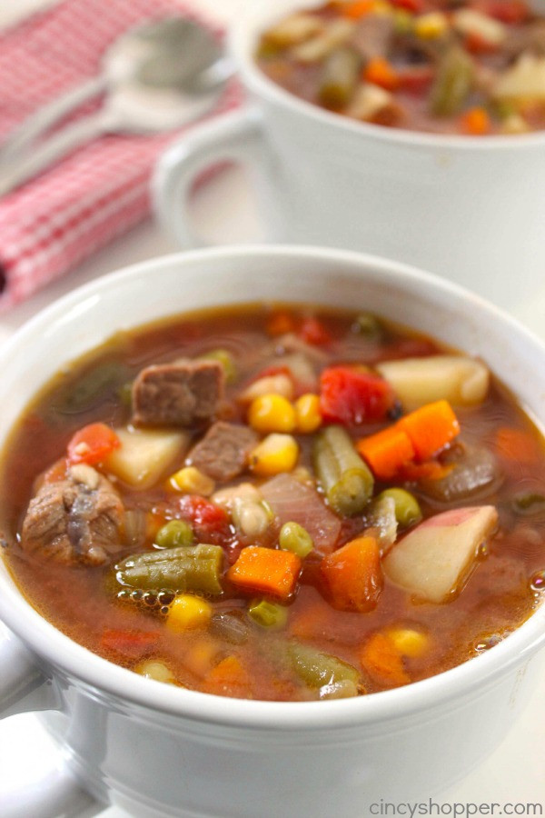 Vegetable Beef Soup Recipes Slow Cooker
 Slow Cooker Ve able Beef Soup CincyShopper