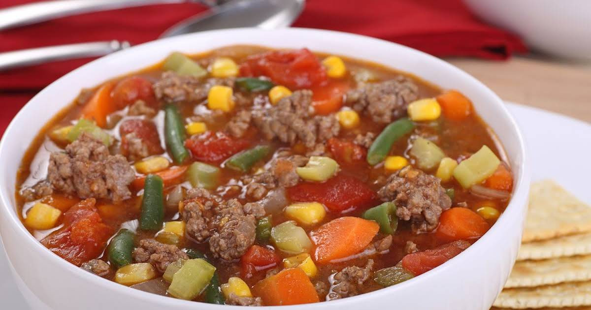 Vegetable Ground Beef Soup Recipes
 10 Best Ground Beef Ve able Soup Frozen Ve ables Recipes