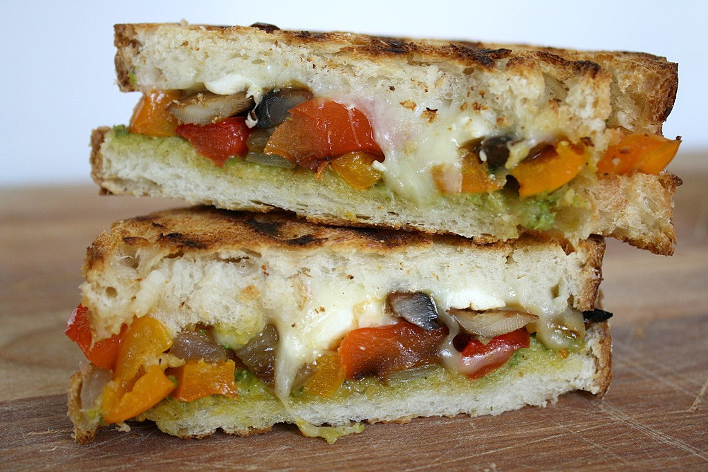 Vegetable Panini Sandwich Recipes
 The Garden Grazer Roasted Ve able Panini with Pesto