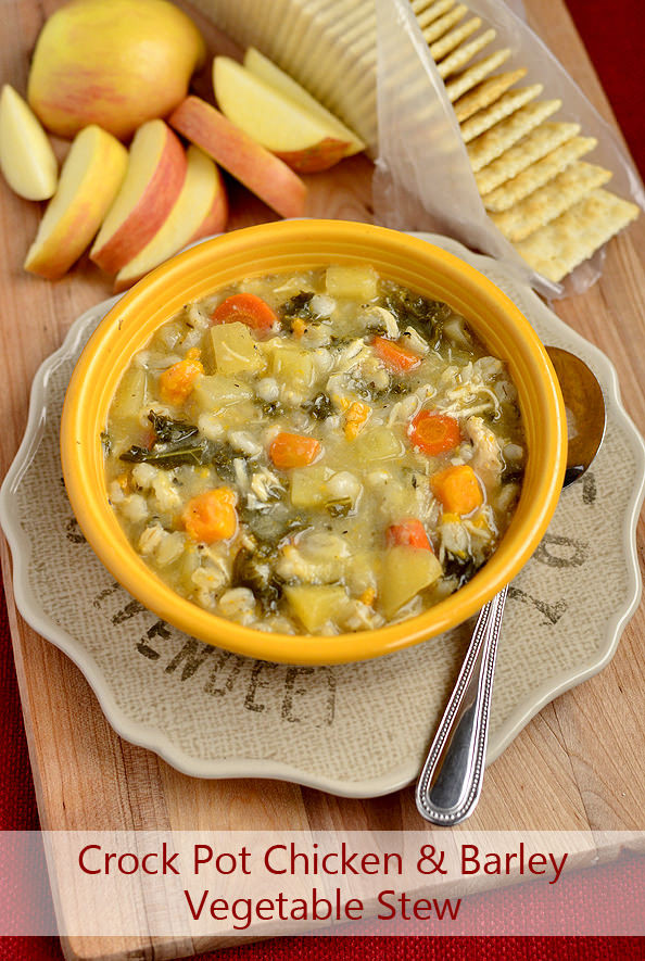 Vegetable Stew Crock Pot
 Crock Pot Chicken & Barley Ve able Stew Iowa Girl Eats