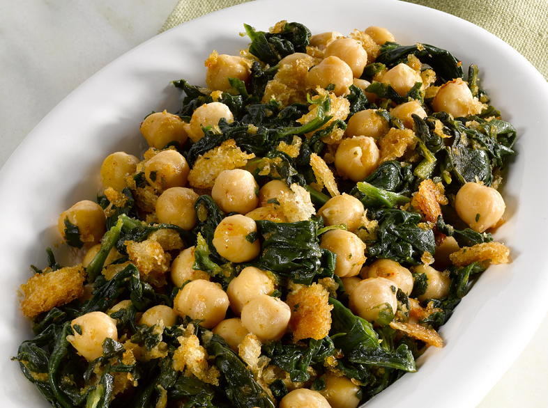 Vegetarian Chickpea Recipes
 Chickpeas with Spinach Recipe