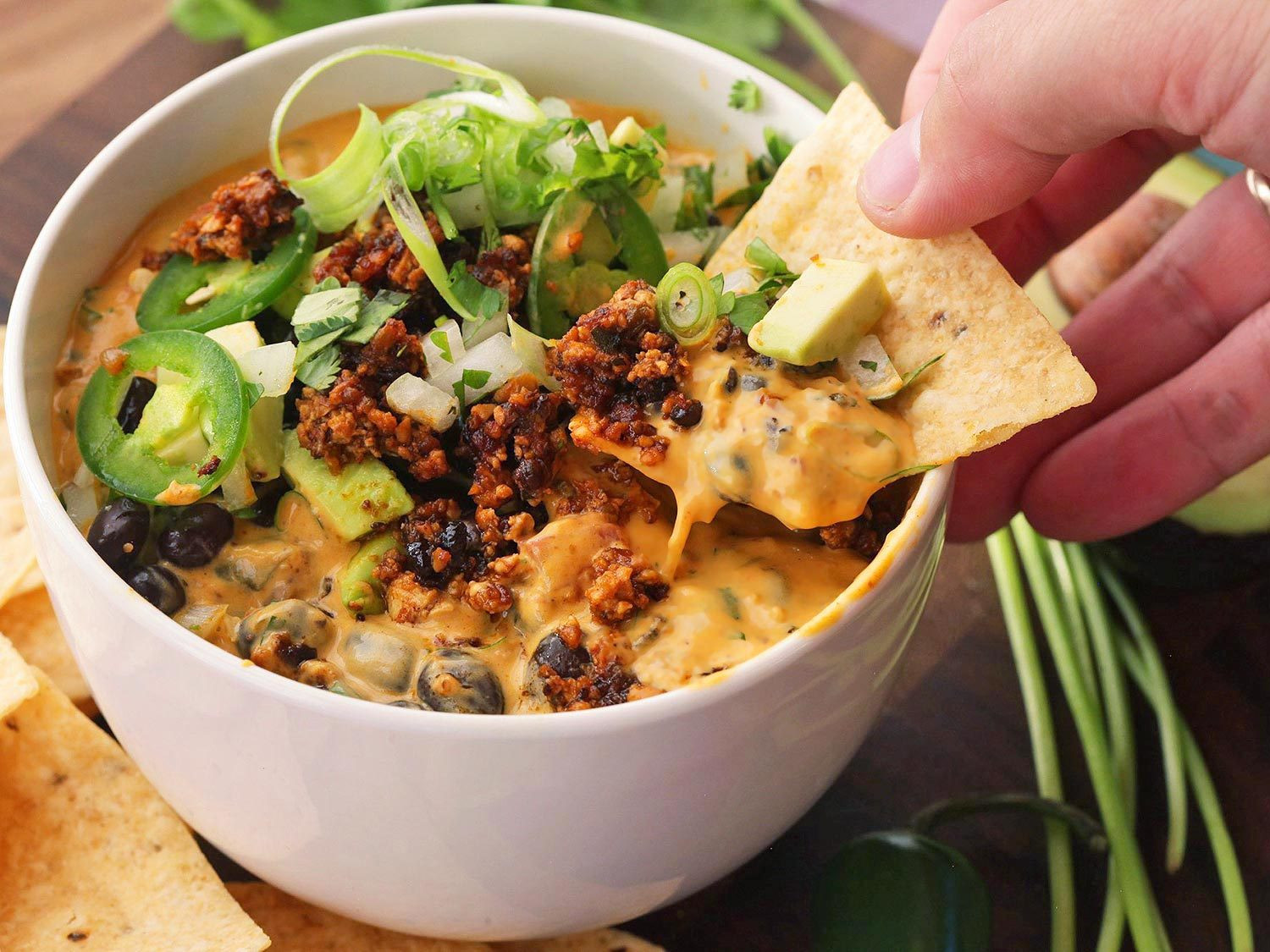 Vegetarian Dinner Party Recipes
 The Ultimate Vegan Party Food Fully Loaded Queso Dip