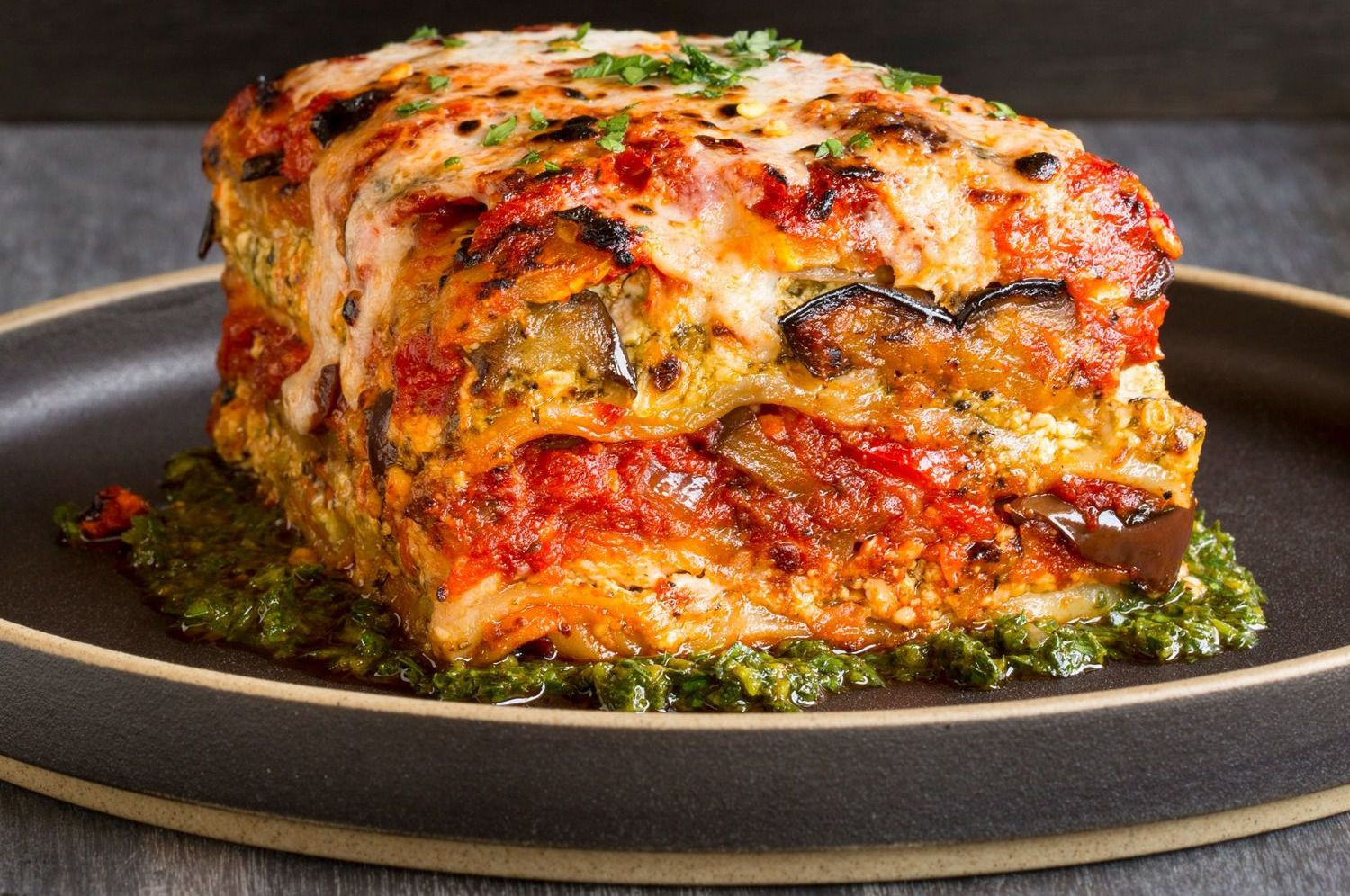 Vegetarian Eggplant Lasagna
 Vegan Grilled Garden Ve able Lasagna With Puttanesca