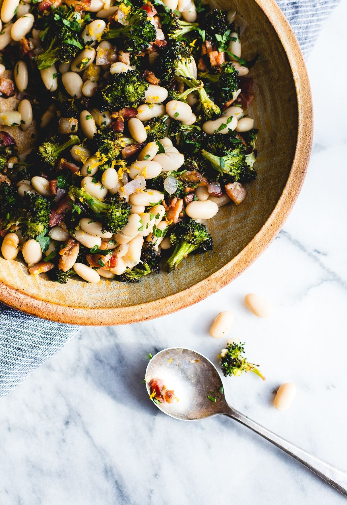 Vegetarian Great Northern Bean Recipes
 Great Northern Beans Recipe with Lemon Roasted Broccoli