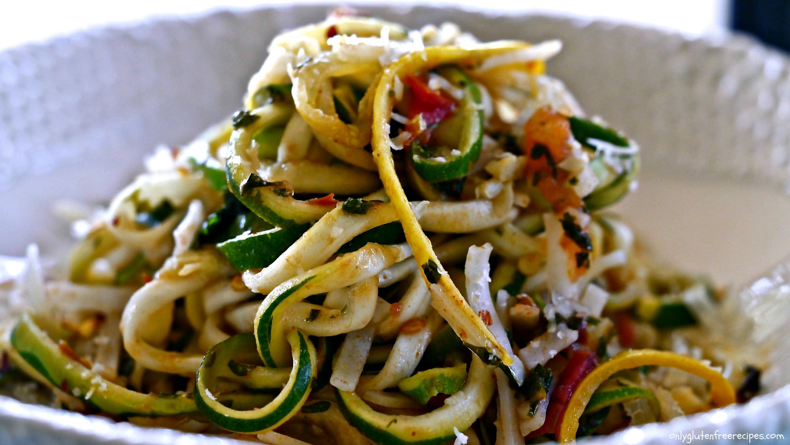 Vegetarian Linguine Recipes
 Zucchini and Rice Noodles Ve arian Pasta ly Gluten