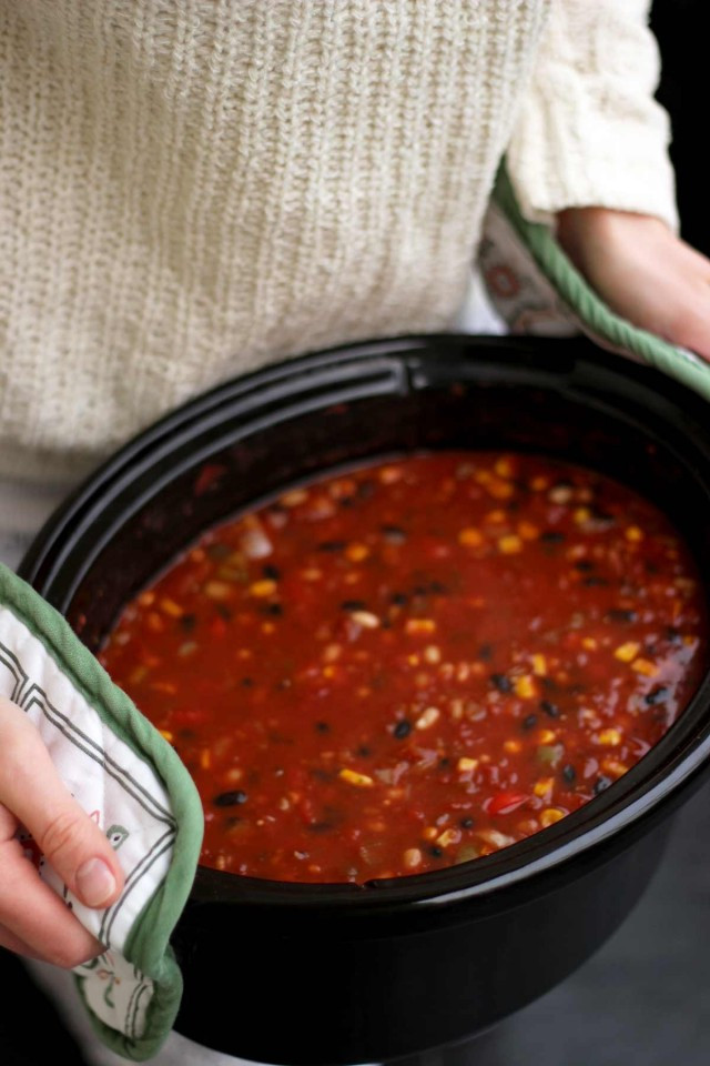 Vegetarian Slow Cooker Chili
 The Best Slow Cooker Vegan Chili • Happy Kitchen