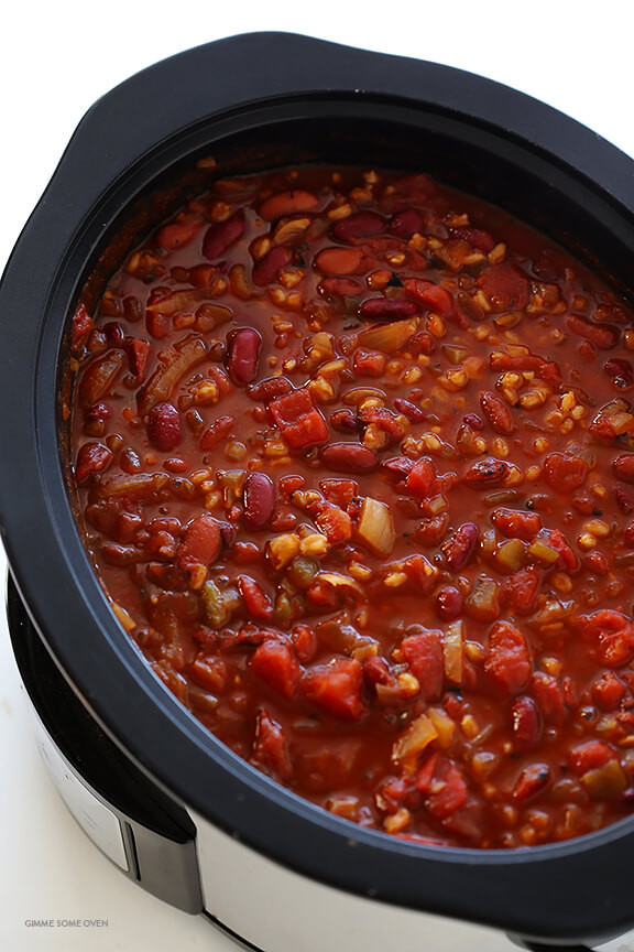 Vegetarian Slow Cooker Chili
 Slow Cooker Ve arian Chili