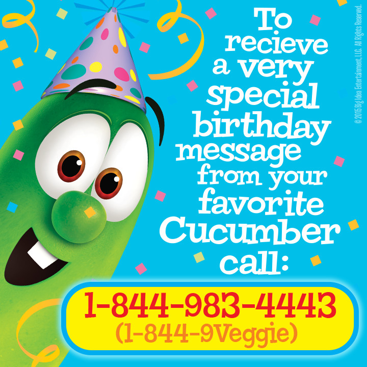 Veggie Tales Birthday Invitations
 VeggieTales Birthday Message