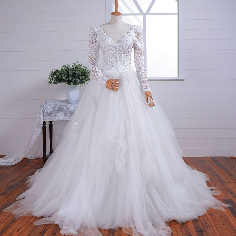 Victorian Style Wedding Dresses
 Victorian Style Vintage Wedding Dresses Long Lace Sleeve