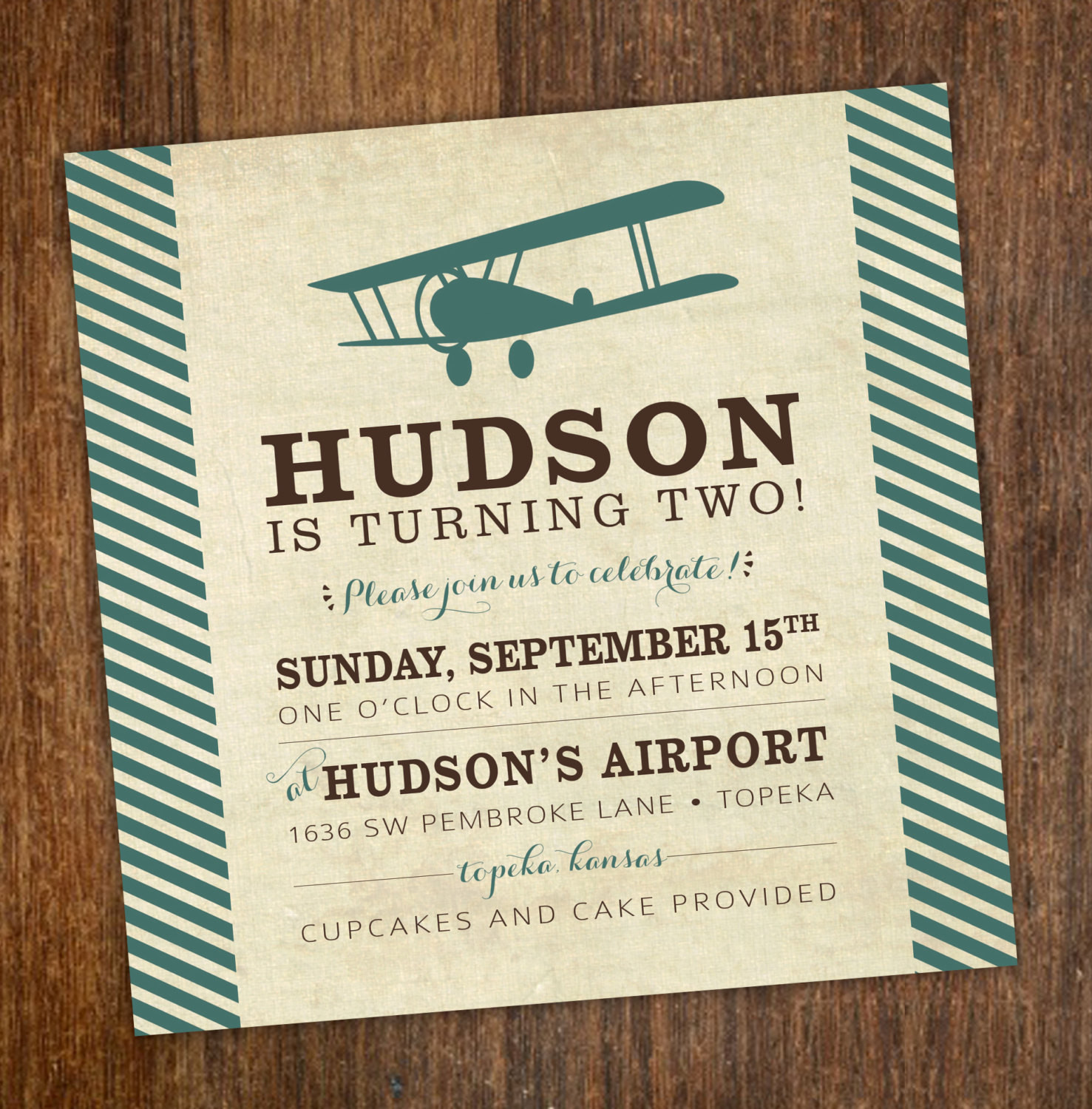 Vintage Airplane Birthday Invitations
 Vintage Airplane Boys Birthday Party Invitation Turquoise