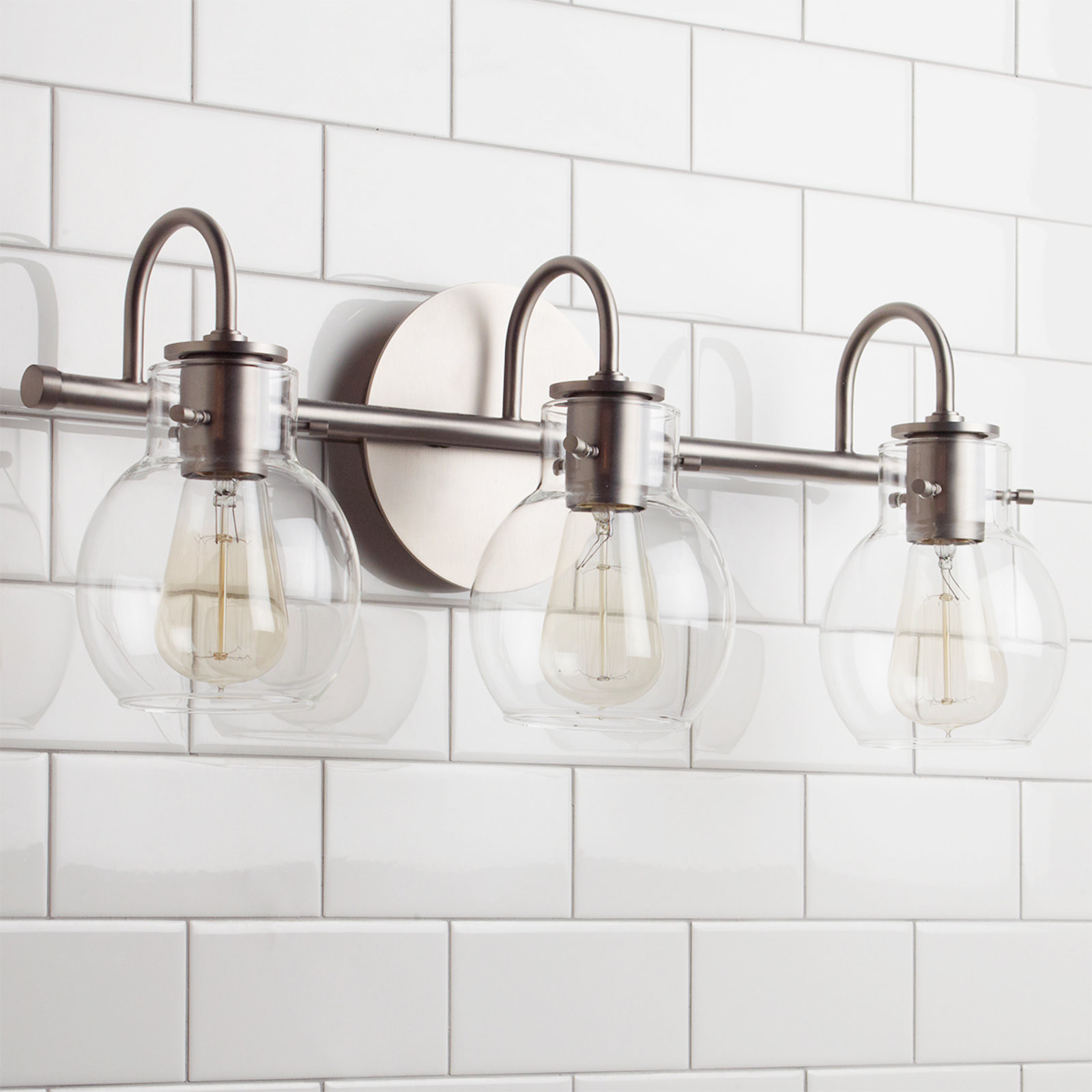 Vintage Bathroom Lights
 Vintage Arc Shade Bath Light 3 Light Shades of Light