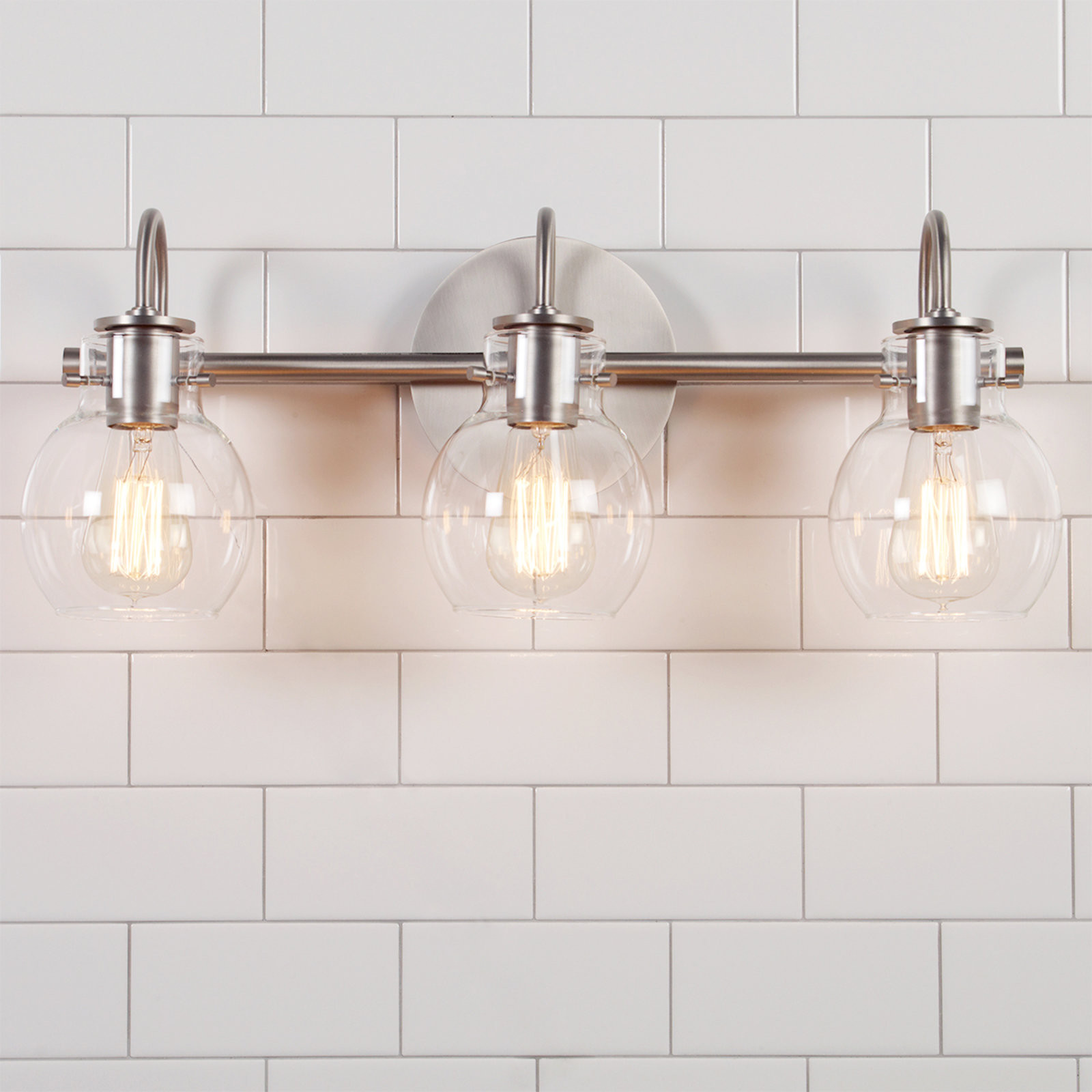 Vintage Bathroom Lights
 Vintage Arc Shade Bath Light 3 Light Shades of Light