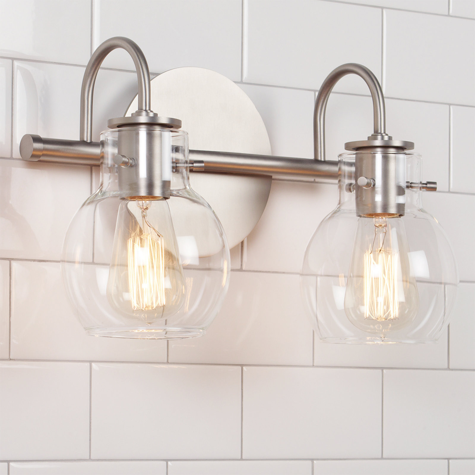 Vintage Bathroom Lights
 Vintage Arc Shade Bath Light 2 Light Shades of Light