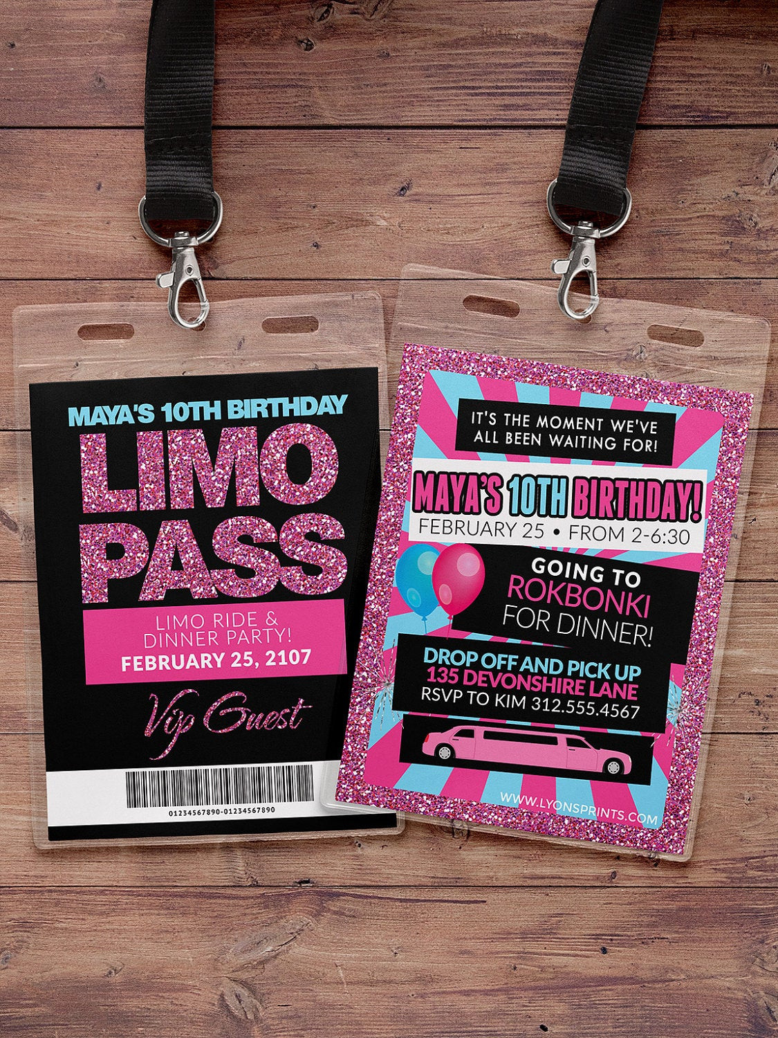 Vip Birthday Invitations
 VIP PASS Limo pass Birthday party 21st birthday