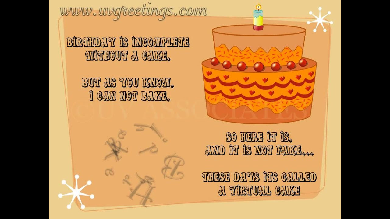 Virtual Birthday Cake
 Birthday eCard Virtual Cake