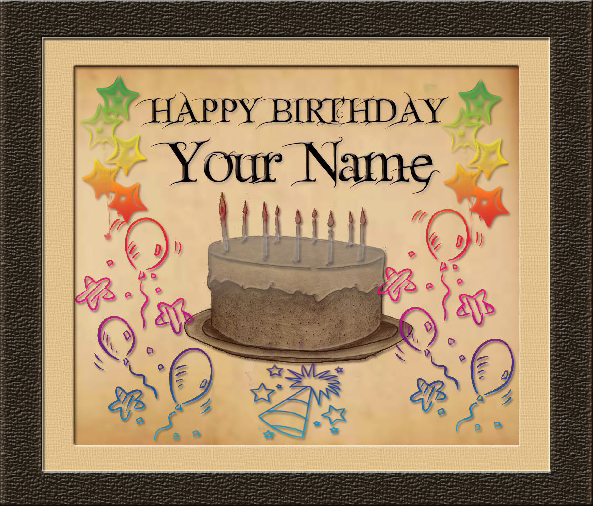 Virtual Birthday Card
 Happy Birthday Virtual Framed Card