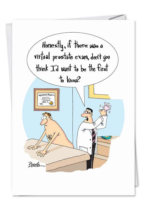 Virtual Birthday Cards
 Virtual Prostate Exam Funny Cartoons Happy Birthday Card