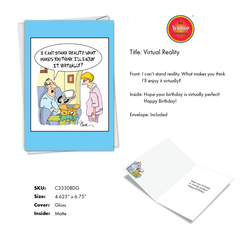 Virtual Birthday Cards
 Virtual Reality Hysterical Birthday Printed Greeting Card