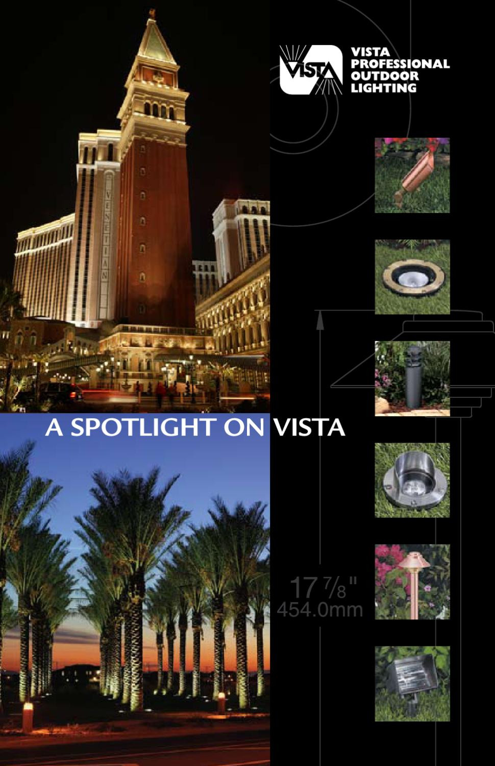 Vista Landscape Lighting
 Vista Professional Outdoor Lighting Catalog by Alcon