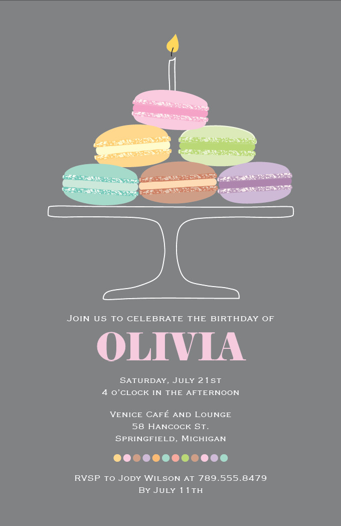 Vista Print Birthday Invitations
 Macarons Birthday Invitation Vistaprint
