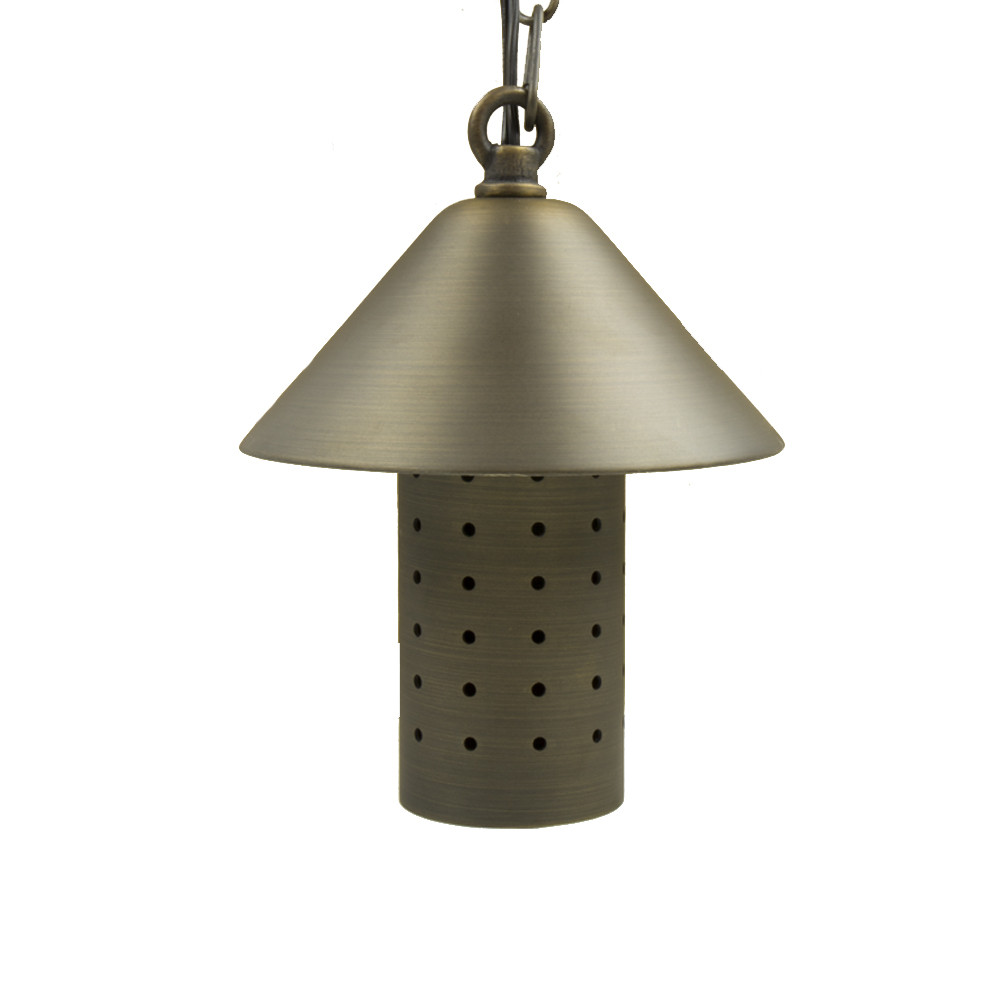 Volt Landscape Lighting
 Tranquility Brass LED Hanging Light with Shade